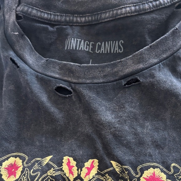 Vintage Canvas Black Graphic T-Shirt - Picture 3 of 7
